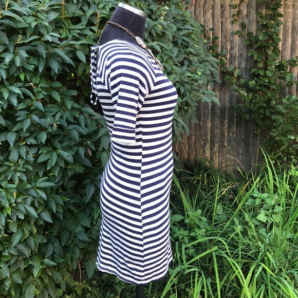 H&M white&navy blue dress - Picture 2 of 8